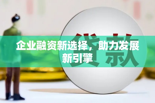湟中企业融资新选择，助力发展新引擎