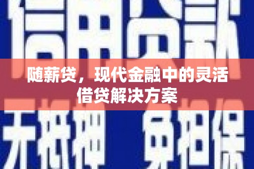 湟中随薪贷，现代金融中的灵活借贷解决方案