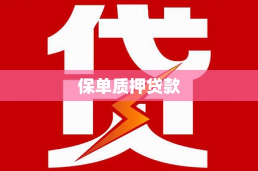 湟中保单质押贷款