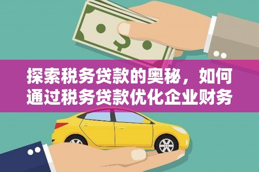 湟中探索税务贷款的奥秘，如何通过税务贷款优化企业财务