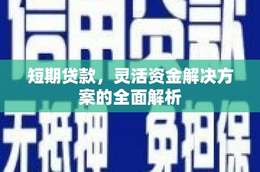 湟中短期贷款，灵活资金解决方案的全面解析