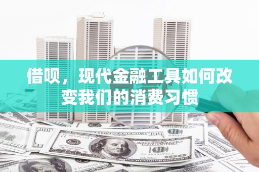 湟中借呗，现代金融工具如何改变我们的消费习惯