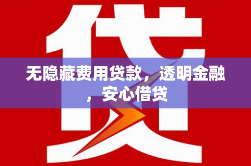 湟中无隐藏费用贷款，透明金融，安心借贷