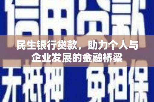 湟中民生银行贷款，助力个人与企业发展的金融桥梁
