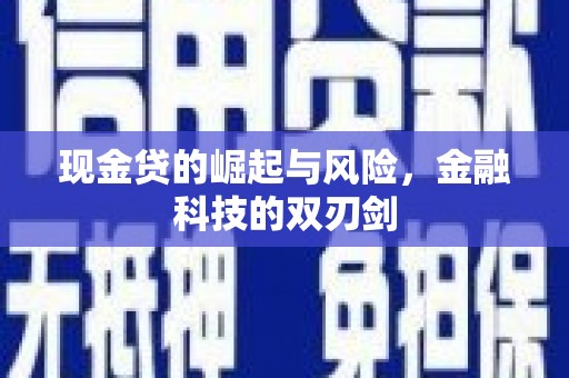 湟中现金贷的崛起与风险，金融科技的双刃剑