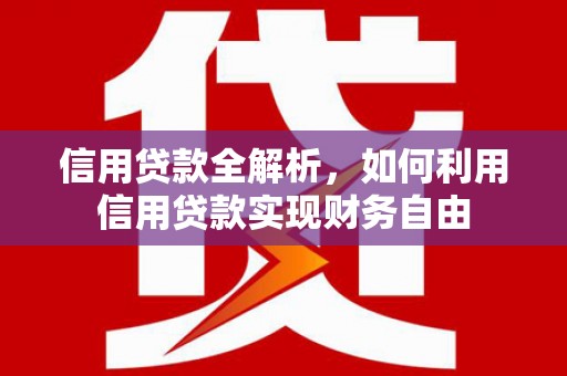 湟中信用贷款全解析，如何利用信用贷款实现财务自由